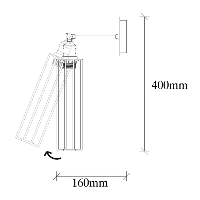 Opviq Zumra - 705-A Lámpara de pared negra